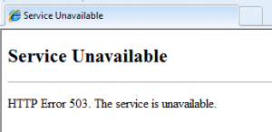 503 Service Unavailable in wordpress